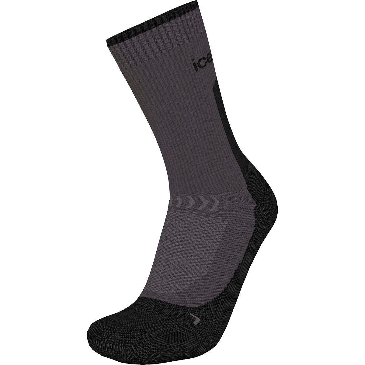 Image of Icebreaker Merino Hike+ Light Crew Sock - Women's Obsidian/Black, S