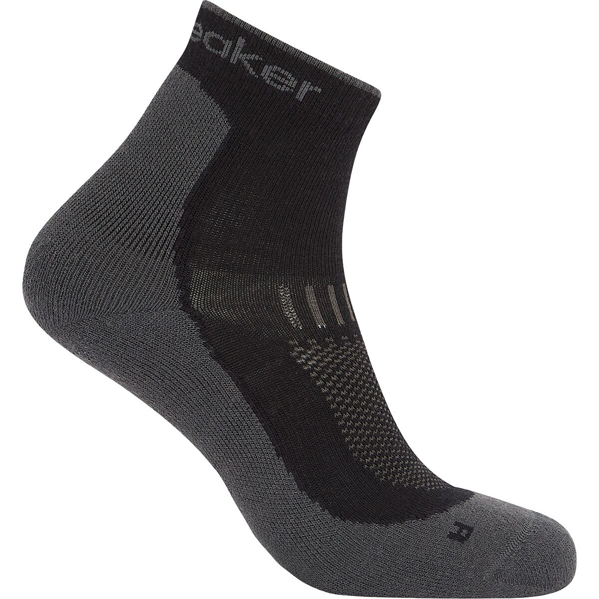 Image of Icebreaker Merino Hike+ Light Mini Sock - Men's Black/Obsidian, XL