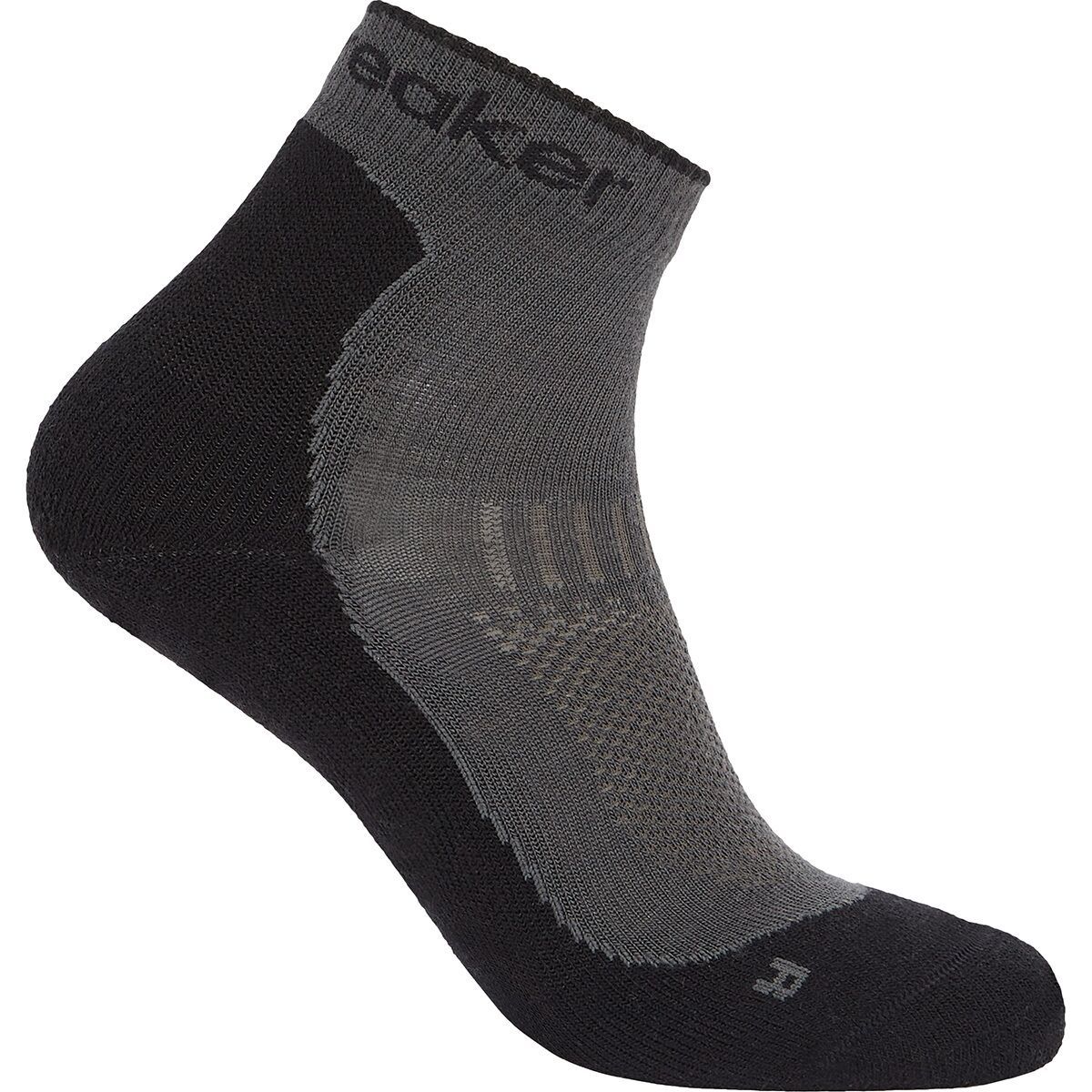 Image of Icebreaker Merino Hike+ Light Mini Sock - Women's Obsidian/Black, M