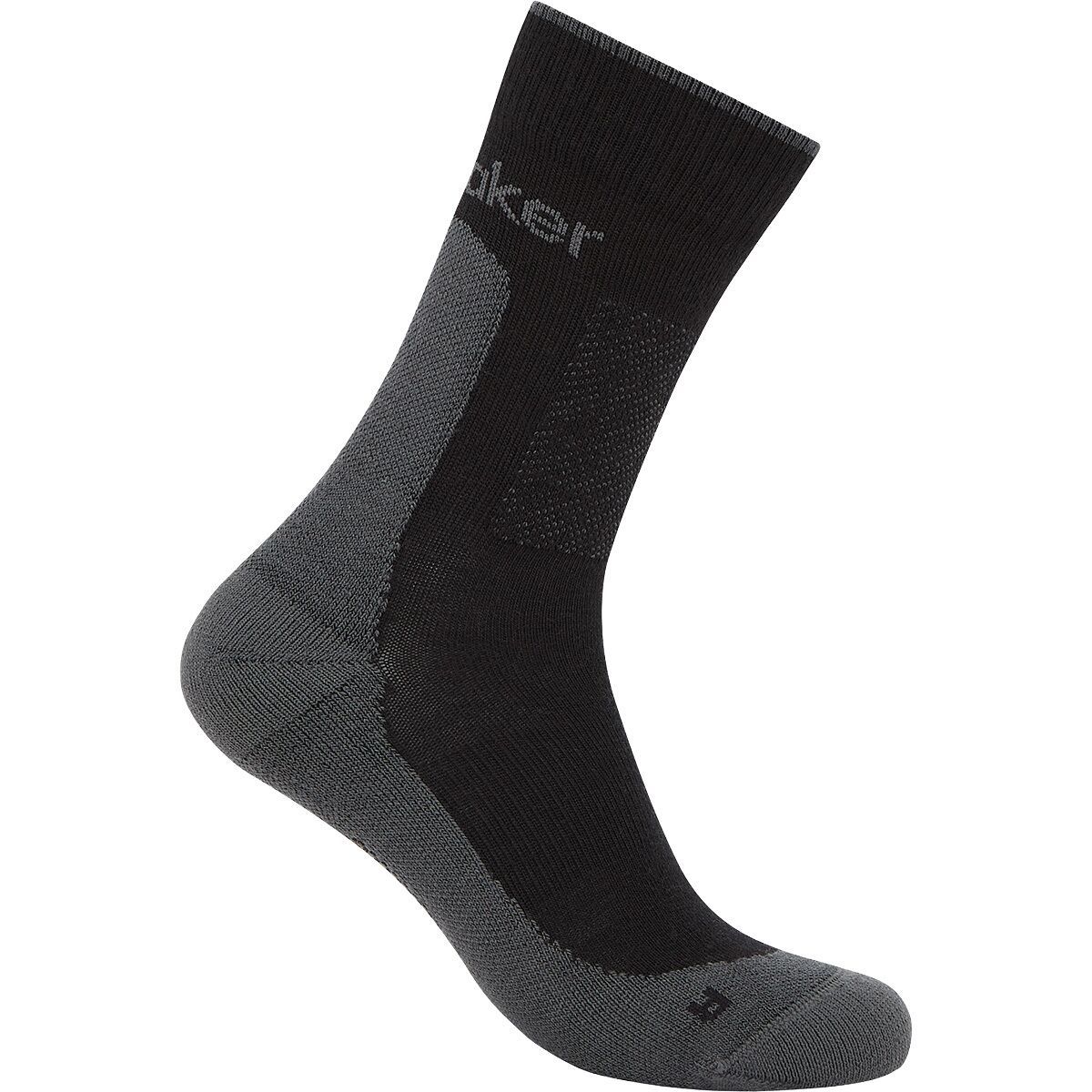 Image of Icebreaker Merino Hike+ Medium Crew Sock - Men's Black/Obsidian, L