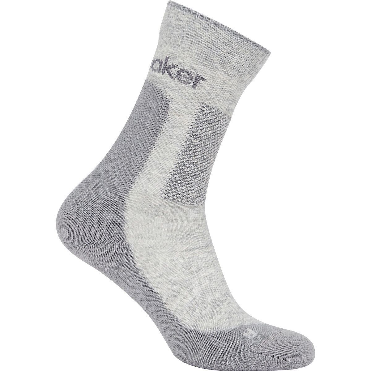 Image of Icebreaker Merino Hike+ Medium Crew Sock - Women's Blizzard Heather/Alloy, S