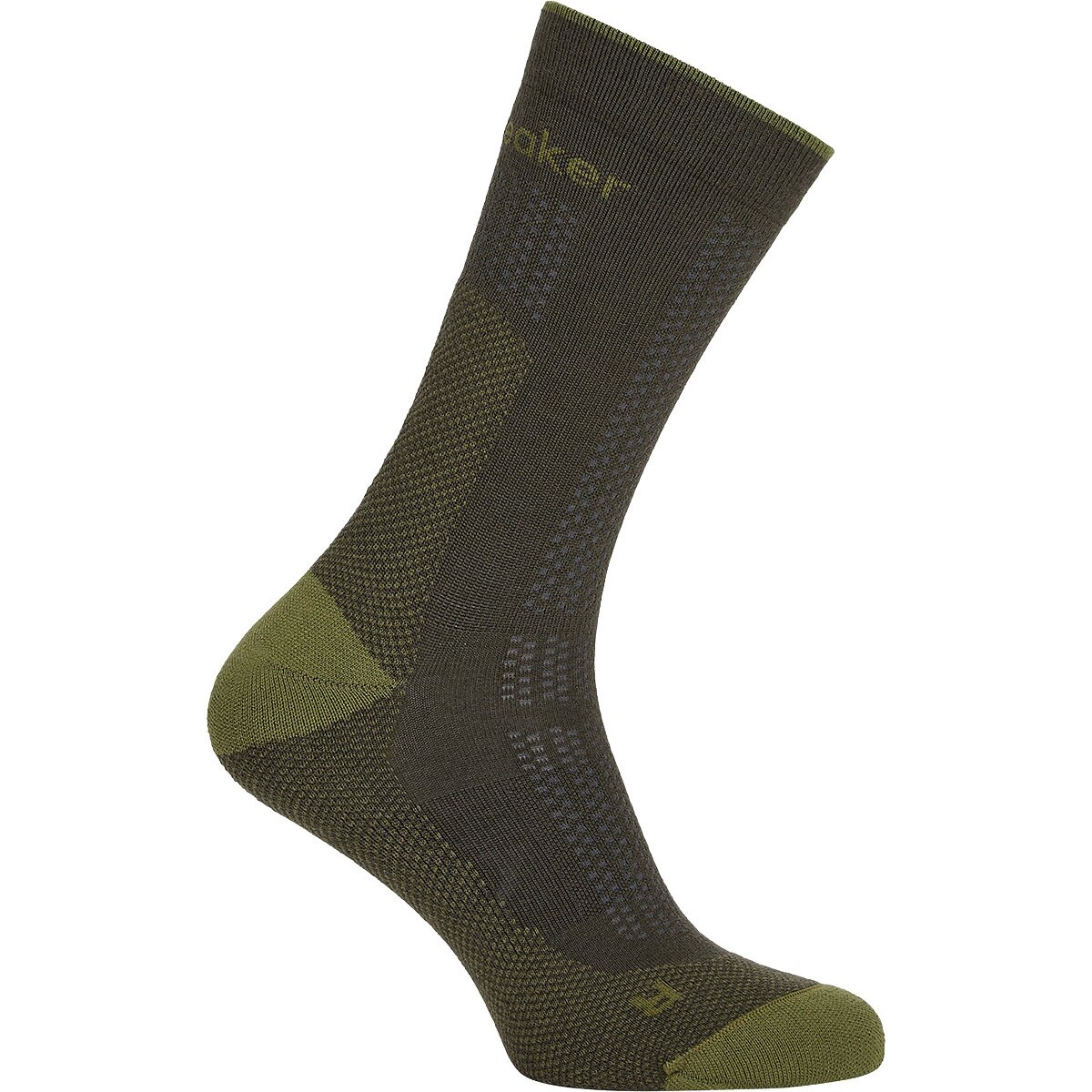 Image of Icebreaker Merino Hike+ Ultralight Crew Sock - Men's Dk Loden/Sphagnum, M