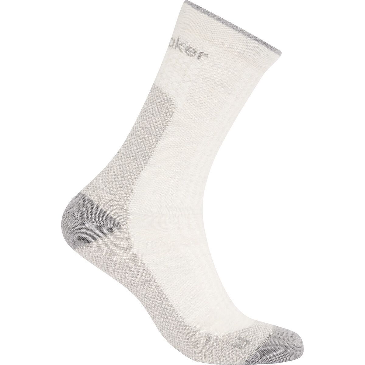 Icebreaker Merino Hike+ Ultralight Crew Sock - Women's Ecru Heather/Alloy, S