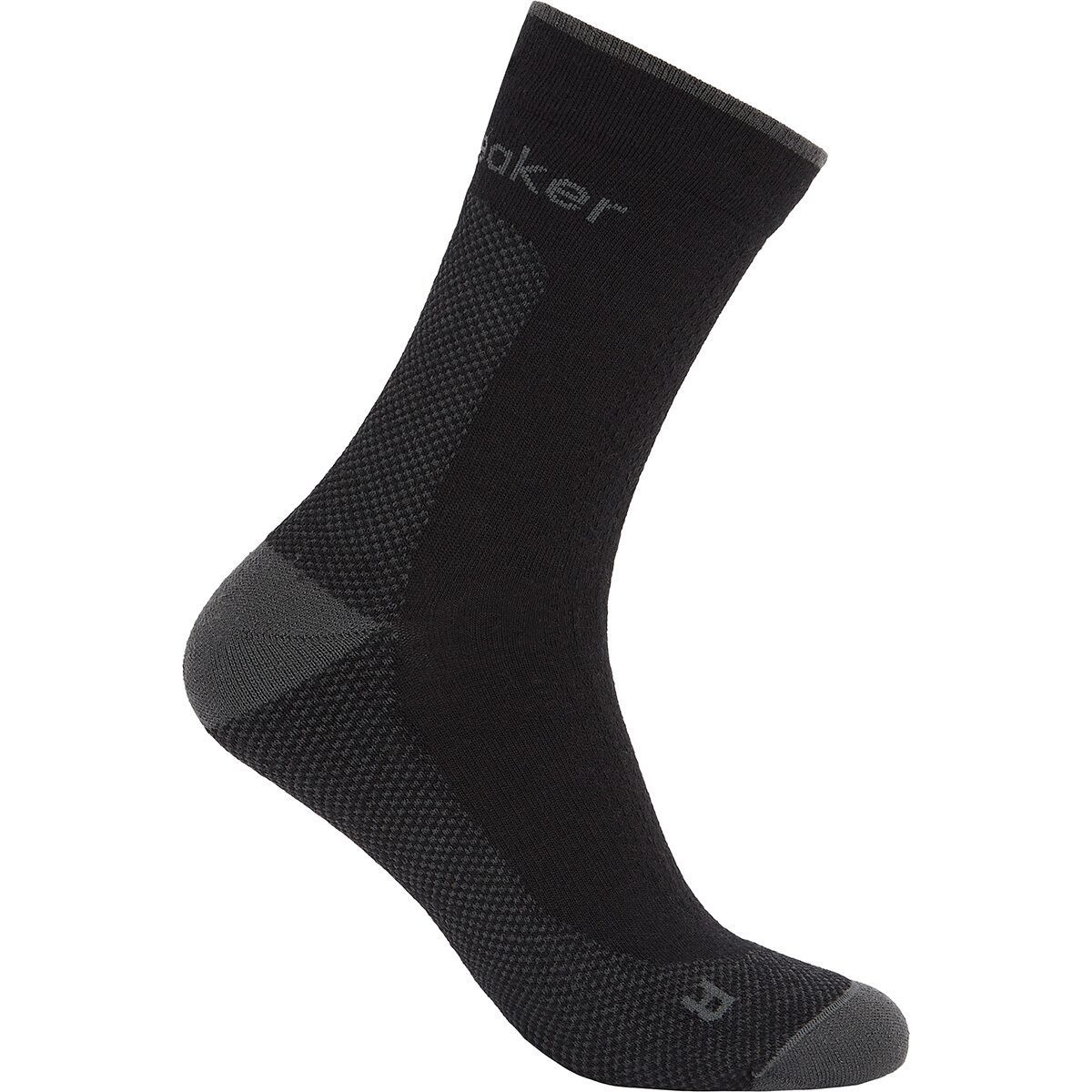 Image of Icebreaker Merino Hike+ Ultralight Quarter Sock - Men's Black/Obsidian, M