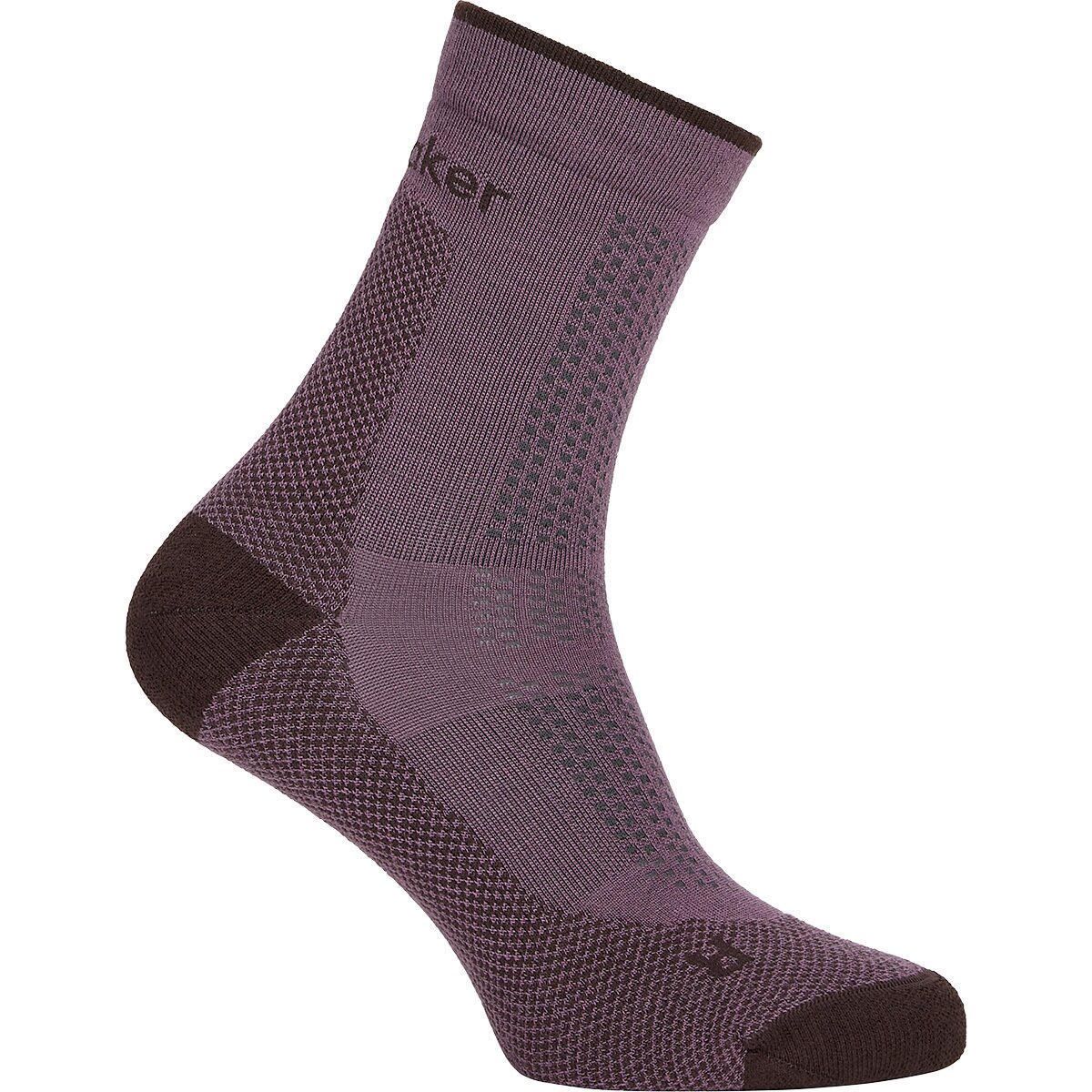 Image of Icebreaker Merino Hike+ Ultralight Quarter Sock - Women's Grey Plum/Bittersweet, S