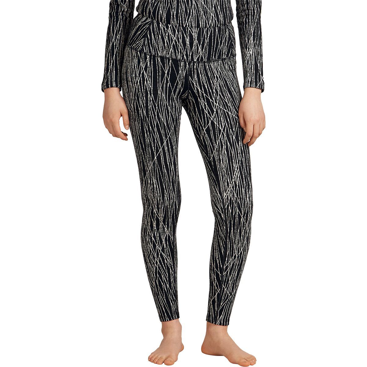 Image of Icebreaker Merino 260 Tech Vertex High Rise Legging GRX1 - Women's Black/Snow/J, M