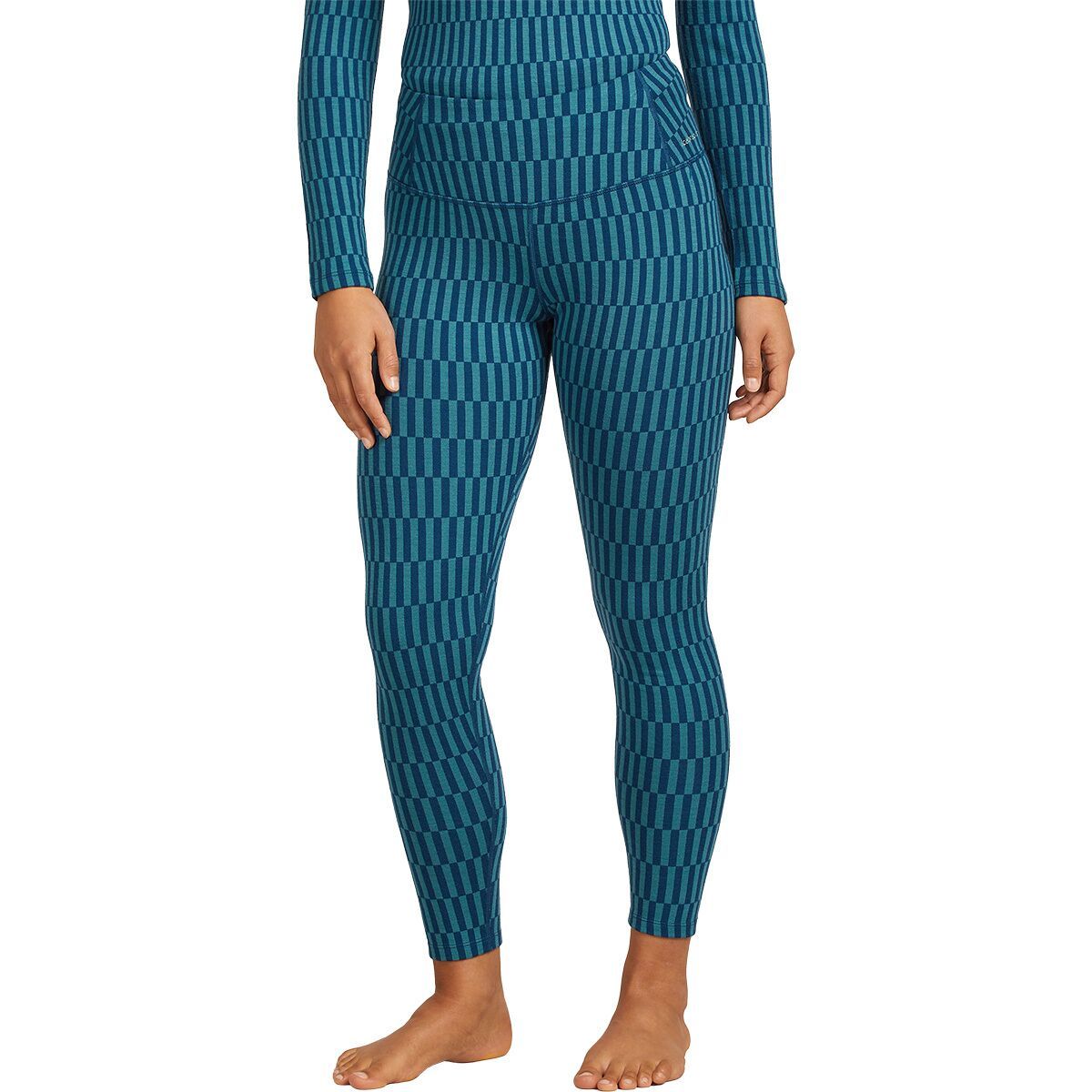 Image of Icebreaker Merino 260 Tech Vertex High Rise Legging GRX1 - Women's Topaz/Atlantis/J, L