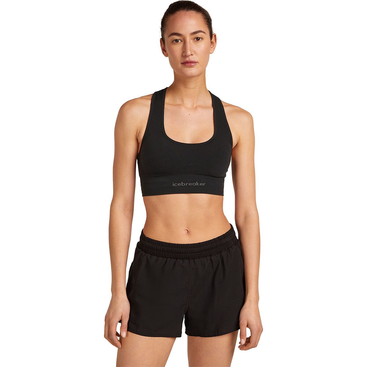 Image of Icebreaker Merino Blend 260 Zoneknit Seamless Bra - Women's Black, S