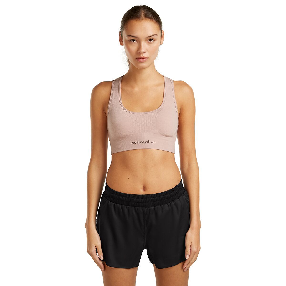 Image of Icebreaker Merino Blend 260 Zoneknit Seamless Bra - Women's Pink Quartz, S