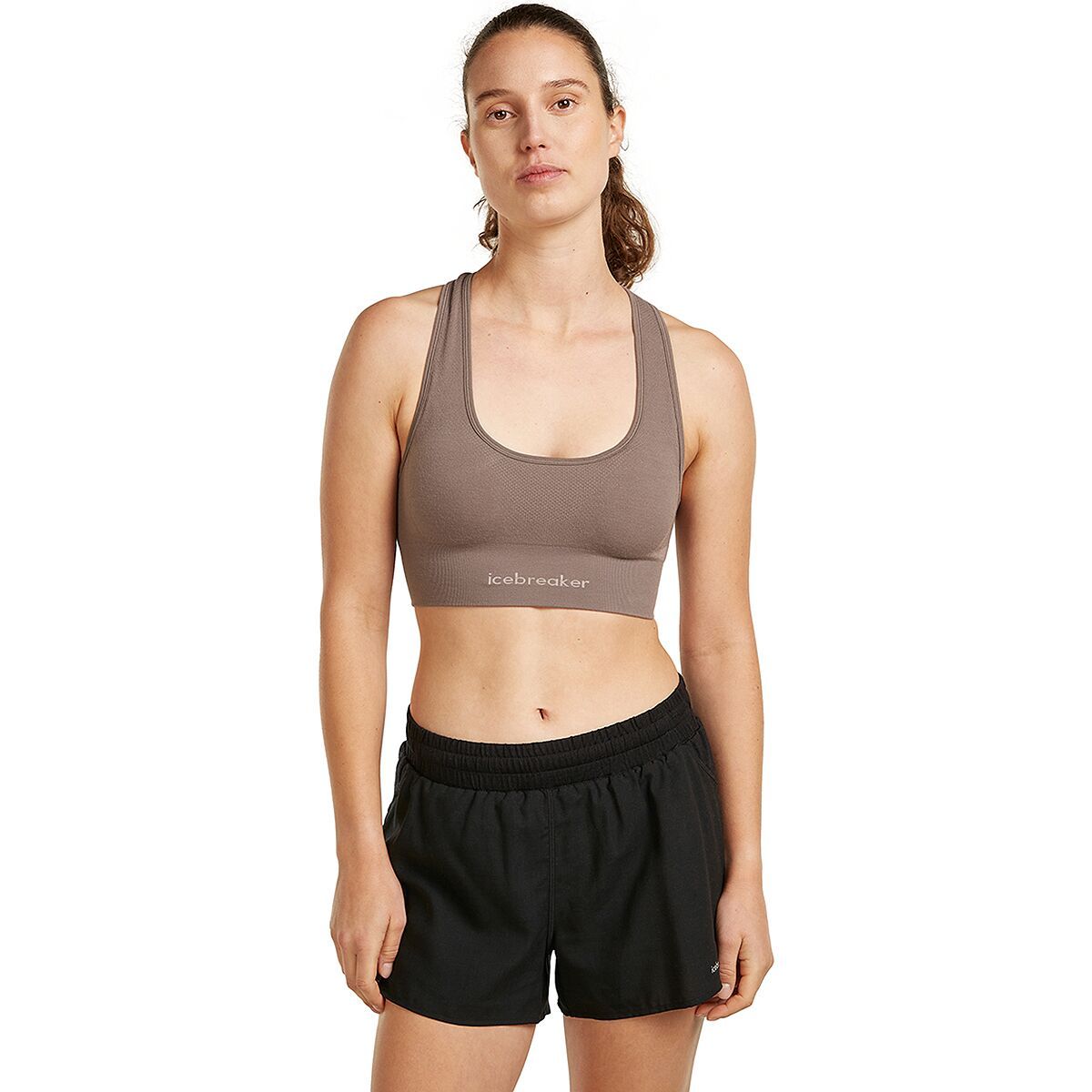 Image of Icebreaker Merino Blend 260 Zoneknit Seamless Bra - Women's Porcini, M