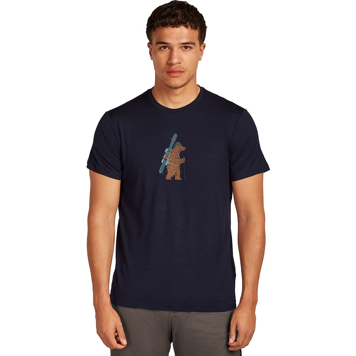 Image of Icebreaker Merino 150 Tech Lite Bear Tour T-Shirt - Men's Midnight Navy, S