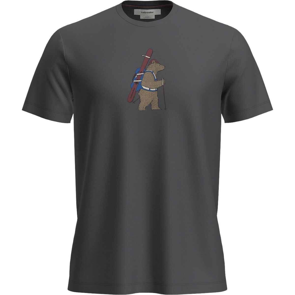 Image of Icebreaker Merino 150 Tech Lite Bear Tour T-Shirt - Men's Obsidian, L