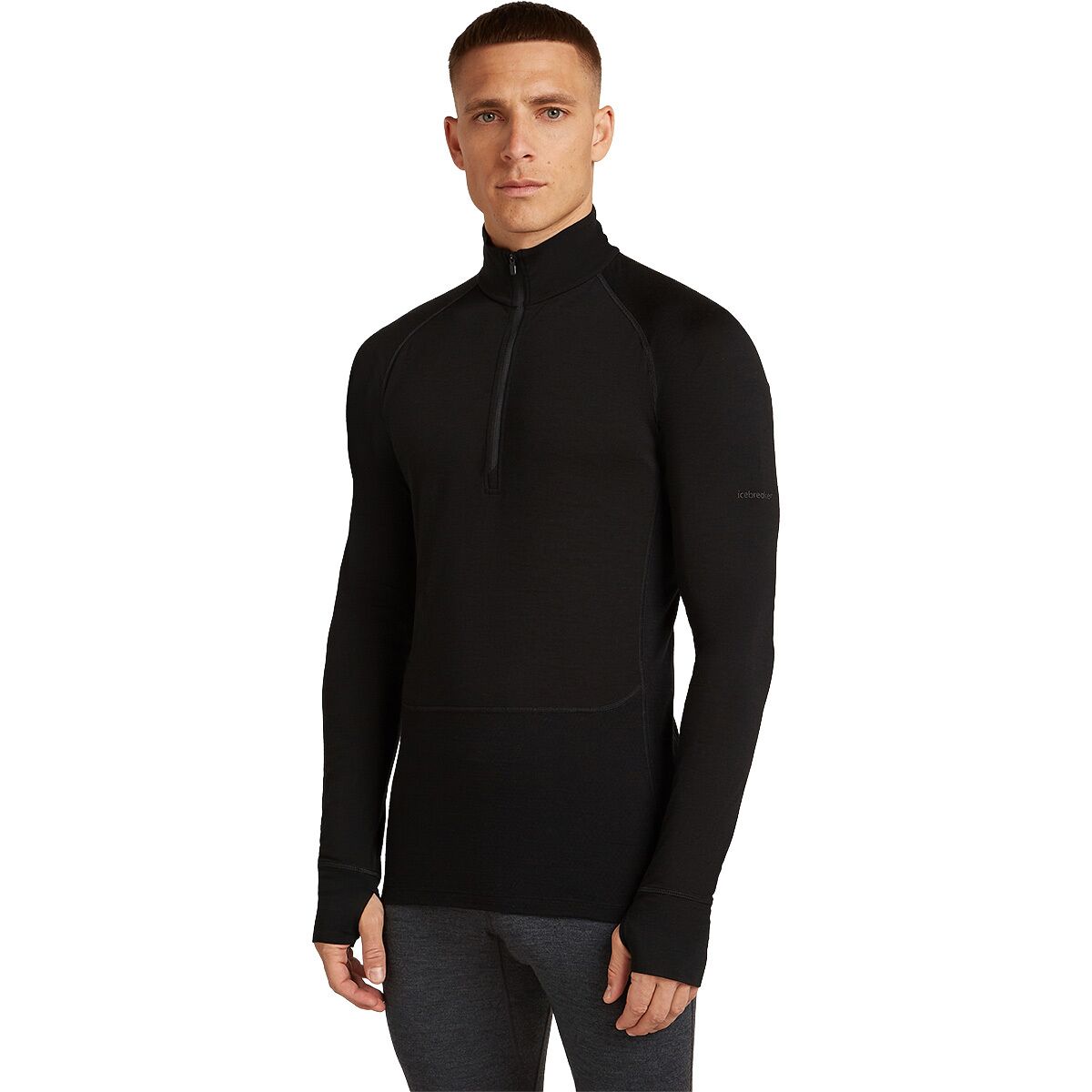 Icebreaker Icebreaker Merino 200 ZoneKnit Long-Sleeve 1/2-Zip Top - Men's Black, XL