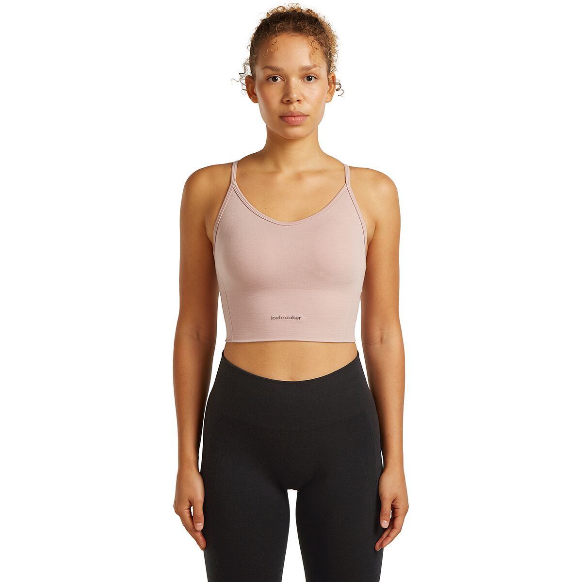 Image of Icebreaker Merino Blend 260 Seamless Rib Strappy Tank Top - Women's Pink Quartz, XL