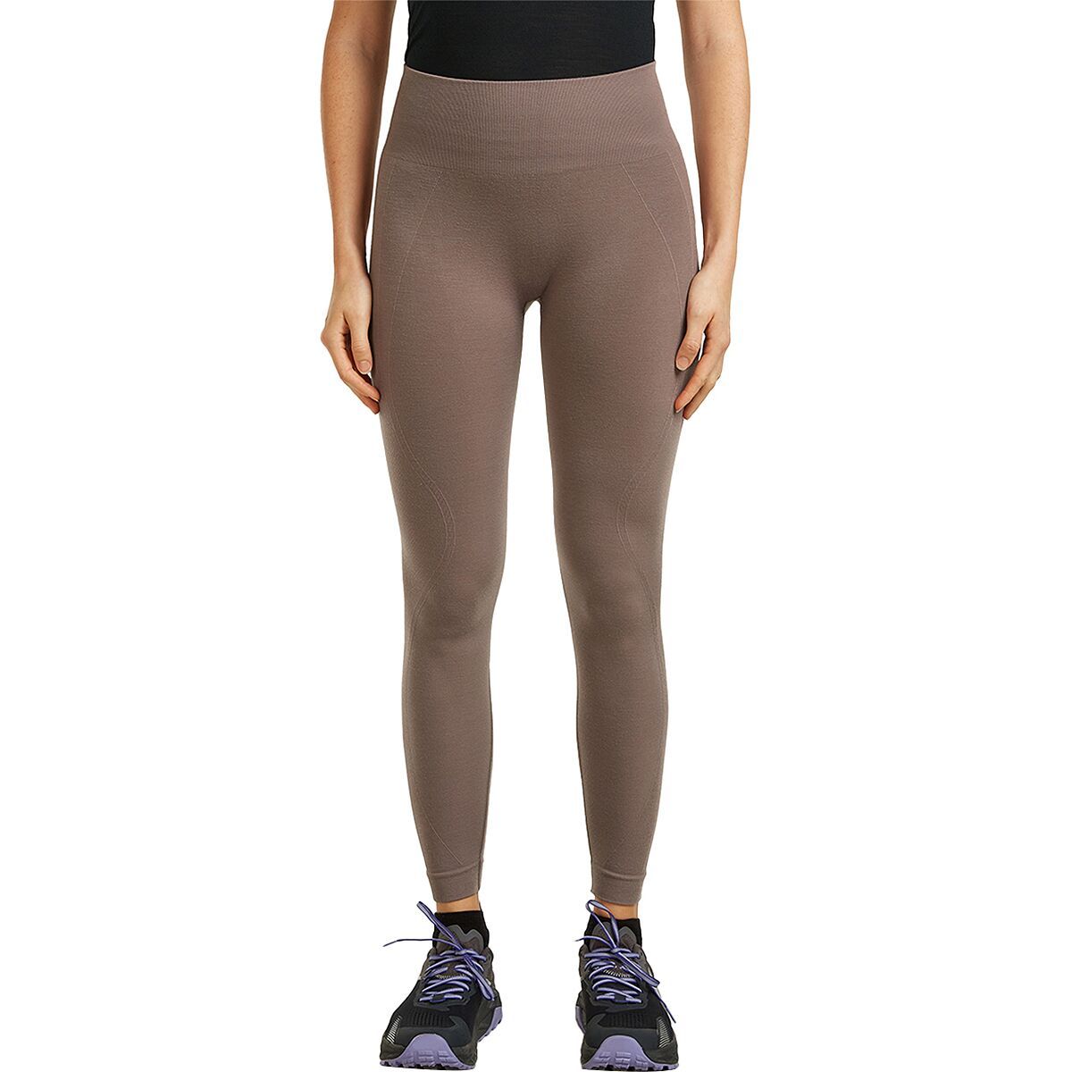 Image of Icebreaker Merino Blend 260 ZoneKnit Seamless 25in Tights - Women's Porcini, M