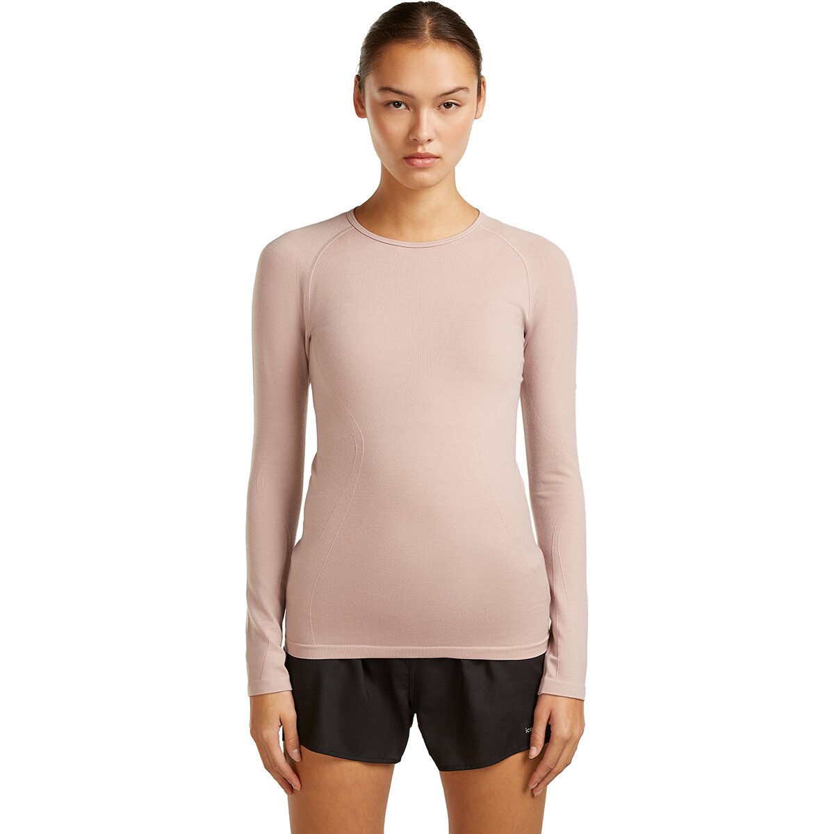 Image of Icebreaker Merino Blend 260 ZoneKnit Seamless Crewe - Women's Pink Quartz, S