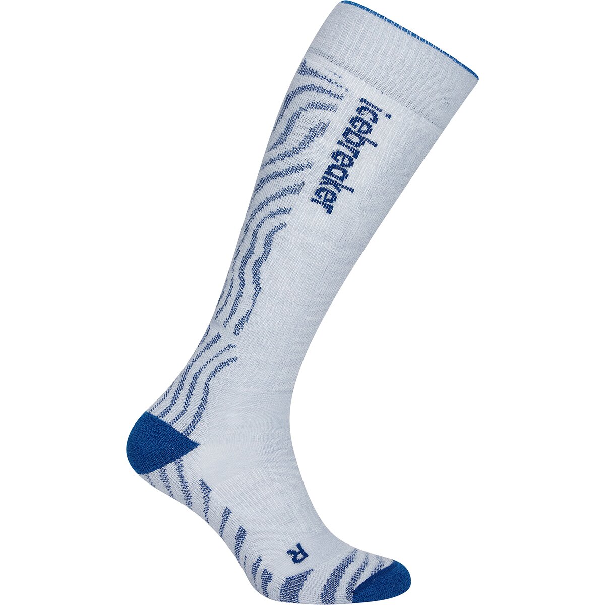 Image of Icebreaker Merino Blend Ski+ Medium OTC Mountain Contour Sock - Men's Zinc Blue/Lazurite/Snow, M