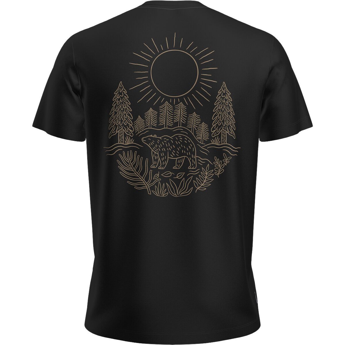 Image of Icebreaker Merino 150 Tech Lite Forest Footsteps T-Shirt - Men's Black, S