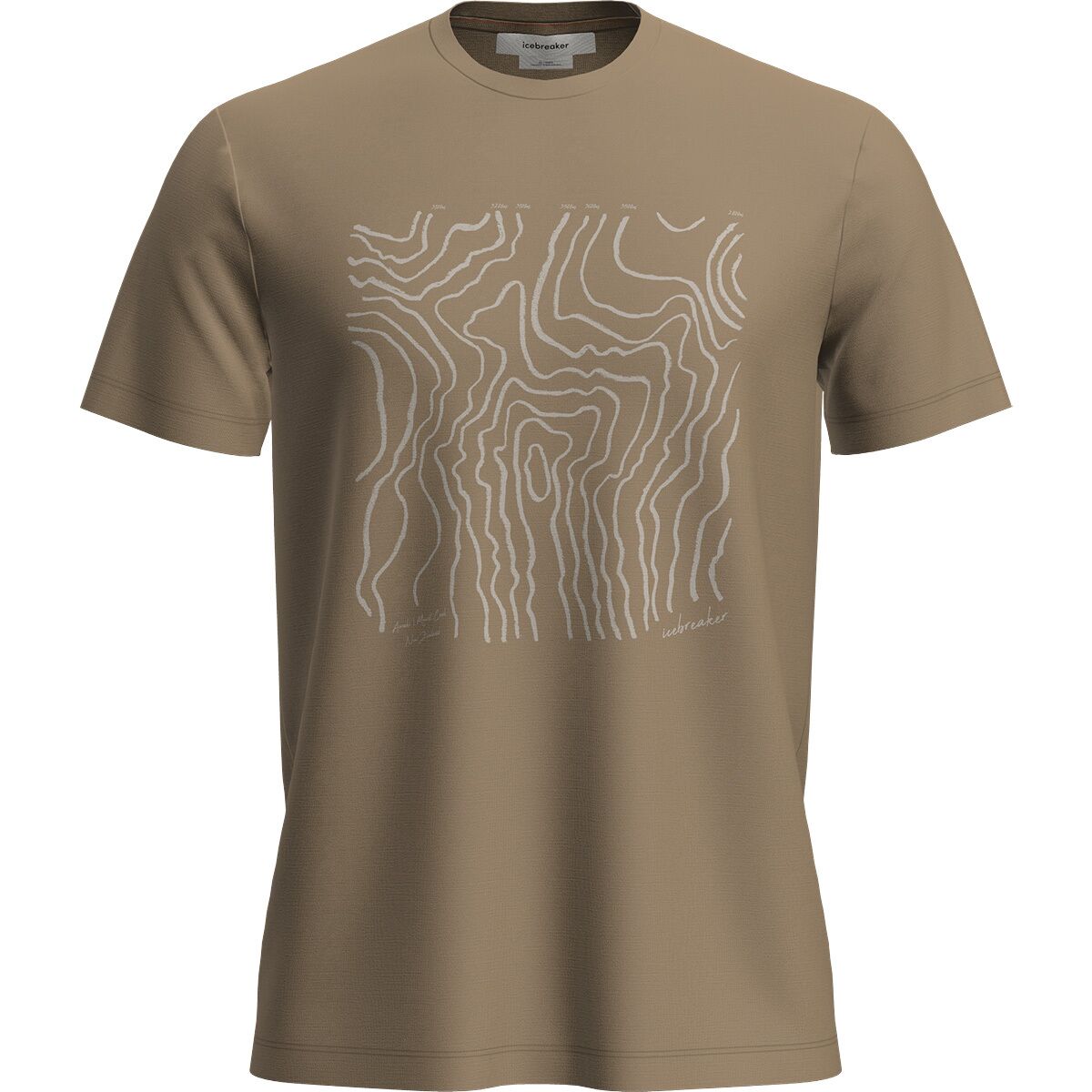 Image of Icebreaker Merino 150 Tech Lite Great Heights T-Shirt - Men's Cumin, L