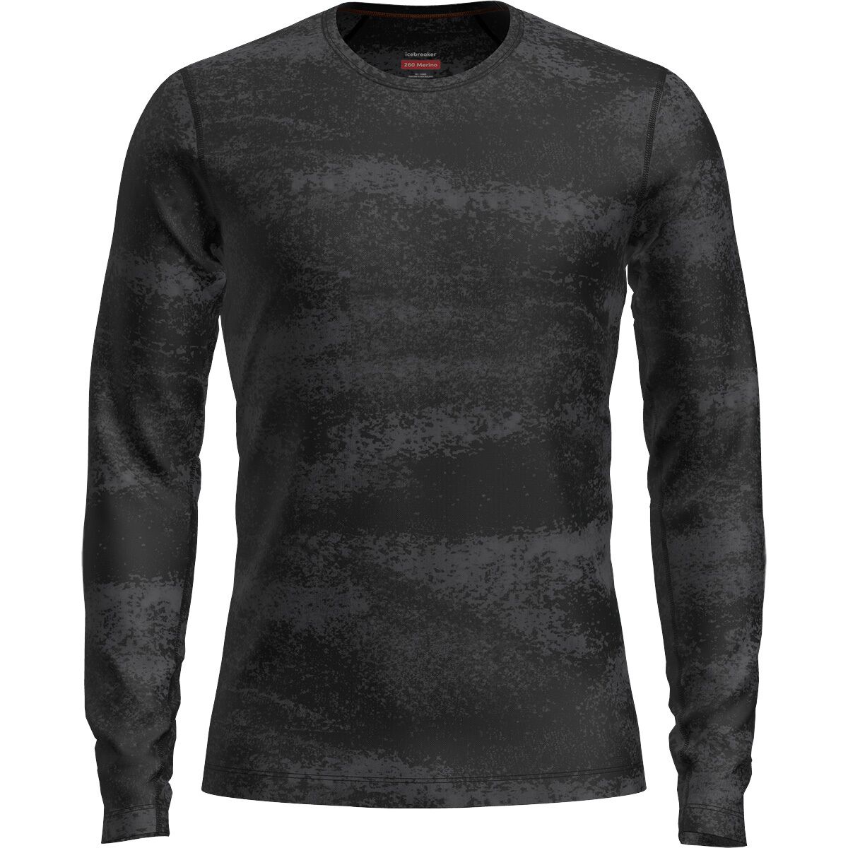 Image of Icebreaker Merino 260 Oasis Vertex Long-Sleeve Crewe Chillwave - Men's Black/Obsidian/J, XL