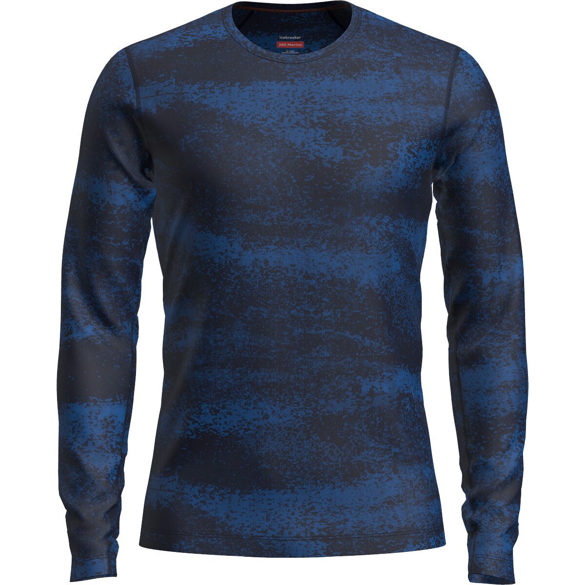 Image of Icebreaker Merino 260 Oasis Vertex Long-Sleeve Crewe Chillwave - Men's Midnight Navy/Lazurite/J, XL