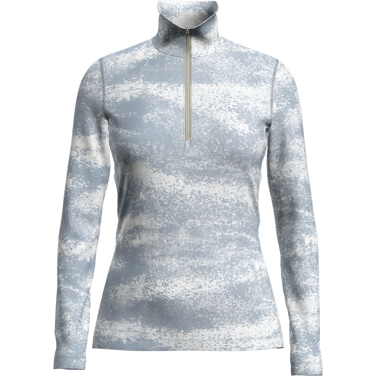 Image of Icebreaker Merino 260 Oasis Vertex Chillwave 1/2-Zip Top - Women's Snow/Zinc Blue/J, M