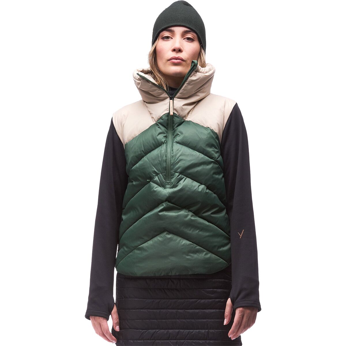 Image of Indyeva Huvila Pullover Jacket - Women's Flax/Arugula CB, L