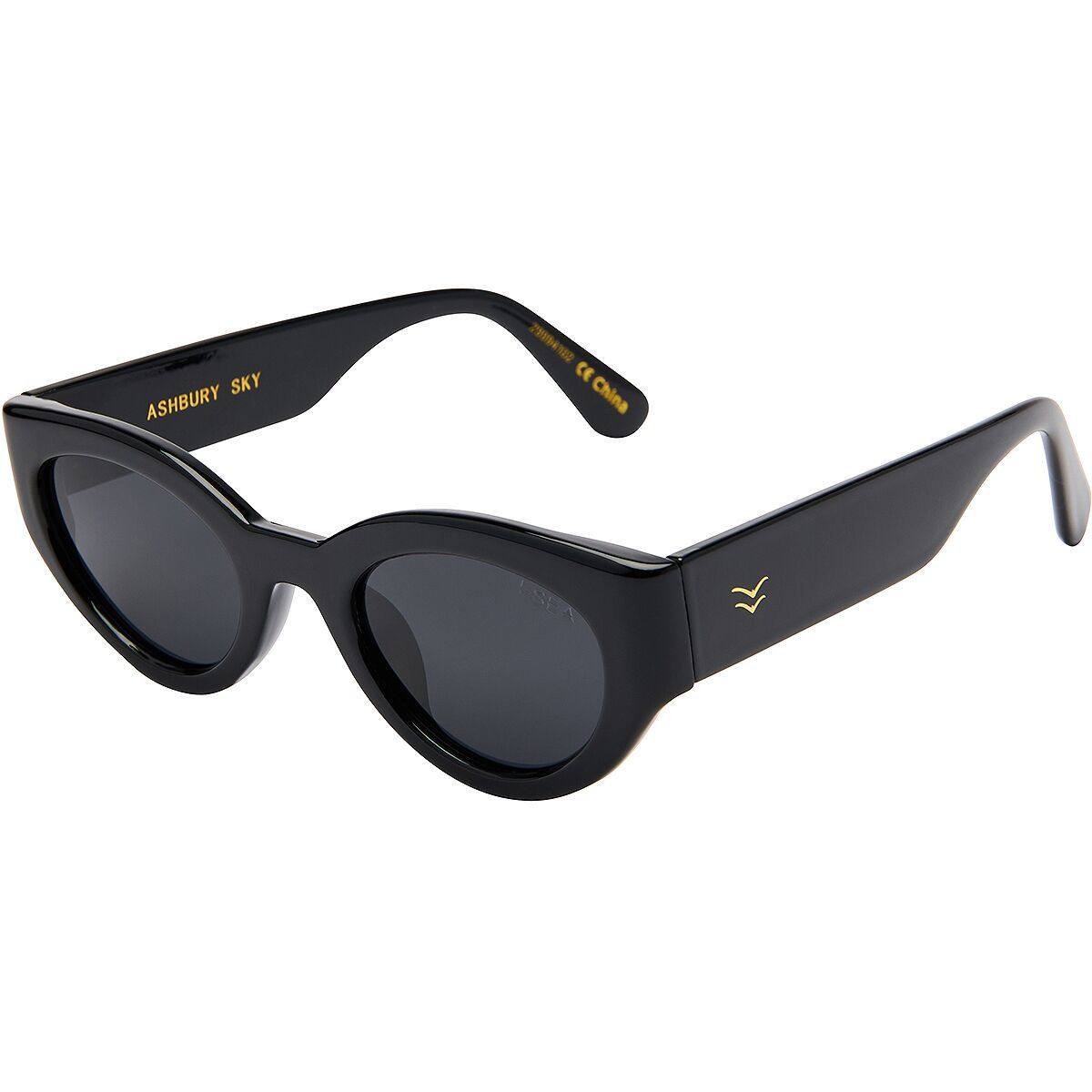 Image of I-SEA Ashbury Sky Polarized Sunglasses Black/Smoke, One Size