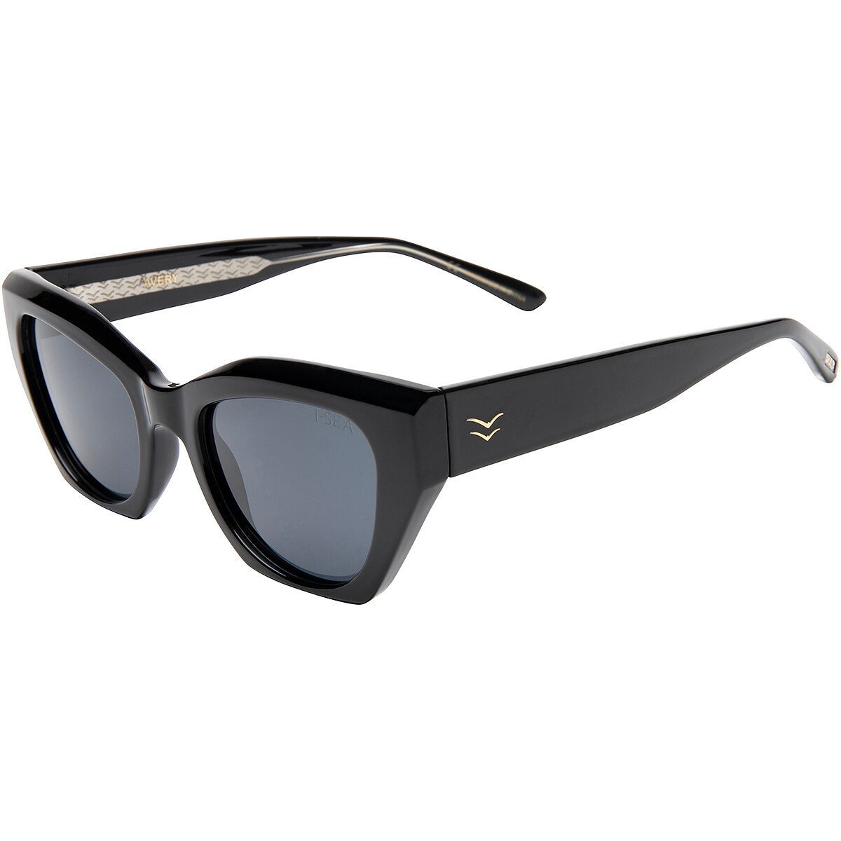 Image of I-SEA Avery Polarized Sunglasses Black/Smoke, One Size