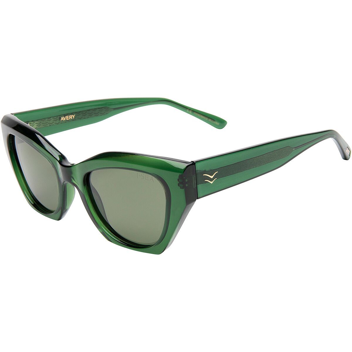 Image of I-SEA Avery Polarized Sunglasses Emerald/Green, One Size