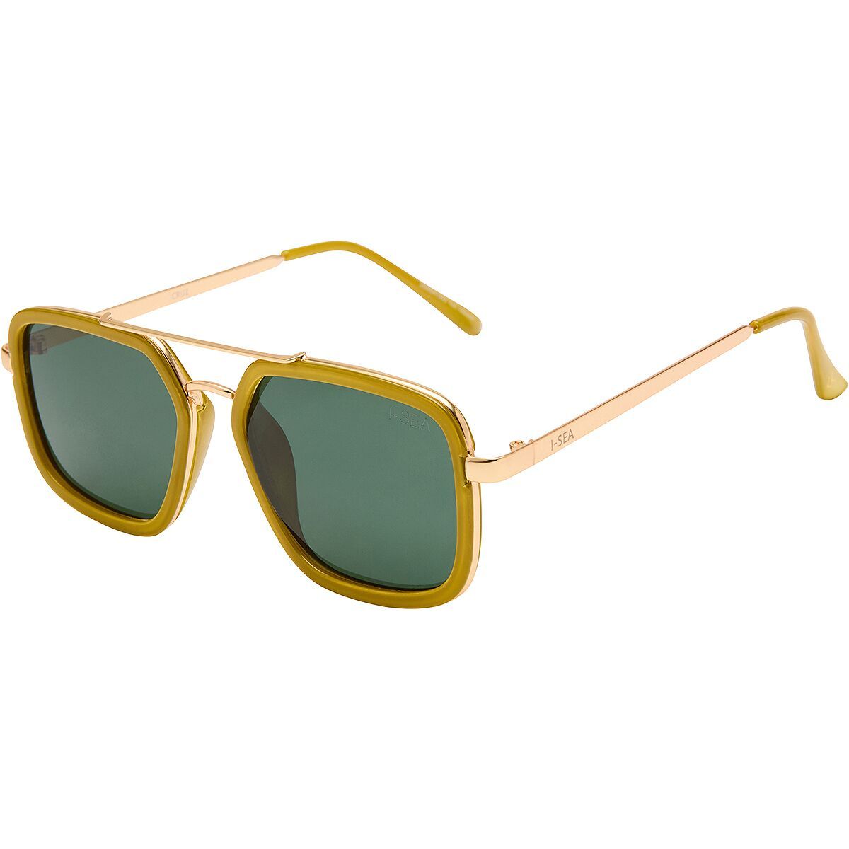 Image of I-SEA Cruz Polarized Sunglasses Avocado/Green, One Size