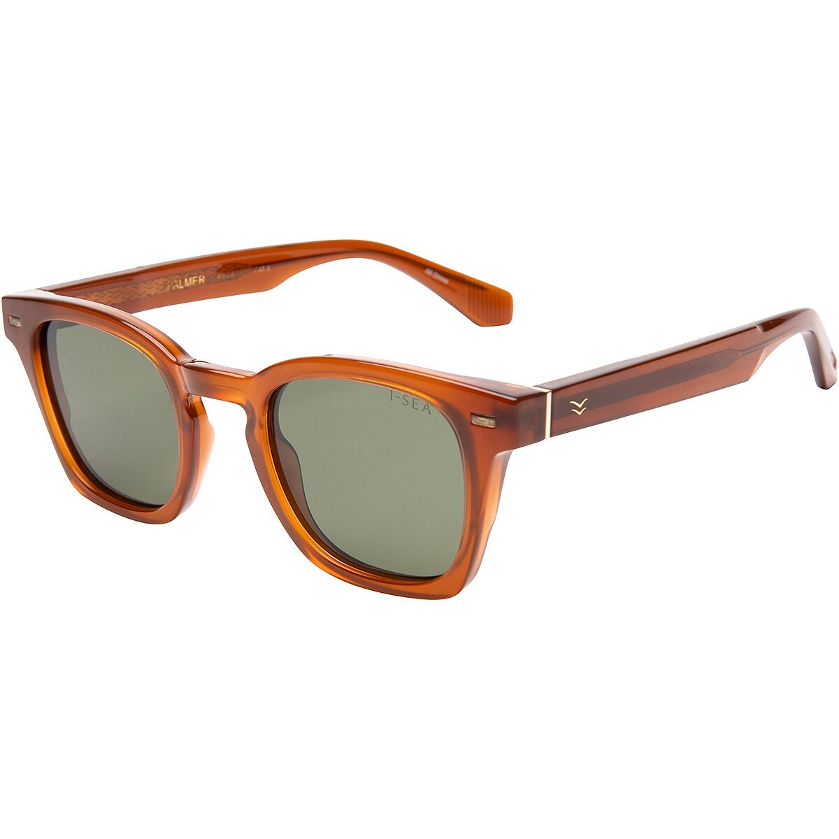 Image of I-SEA Palmer Polarized Sunglasses Orange/Green, One Size