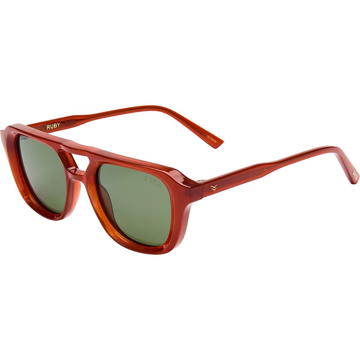 Image of I-SEA Ruby Polarized Sunglasses Ginger/Green, One Size