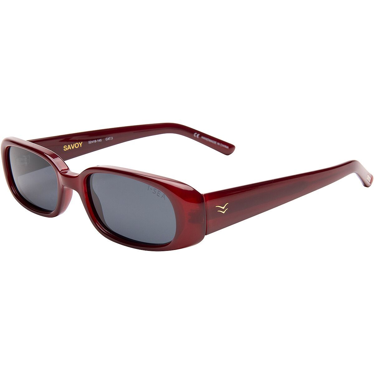 Image of I-SEA Savoy Polarized Sunglasses Oxblood/Smoke, One Size