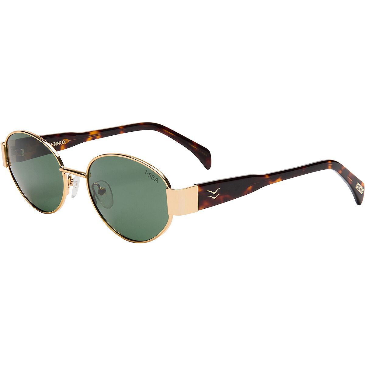 Image of I-SEA Lennox Polarized Sunglasses Gold/Green, One Size