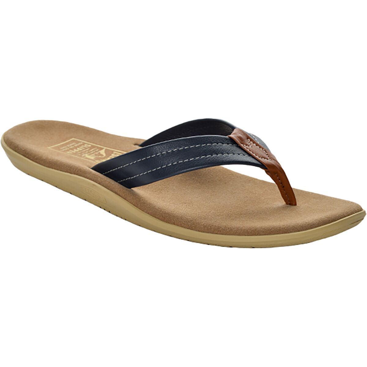 Island Slipper Classic Suede Flip Flop Taupe, Mens 9.0/Womens 10.0