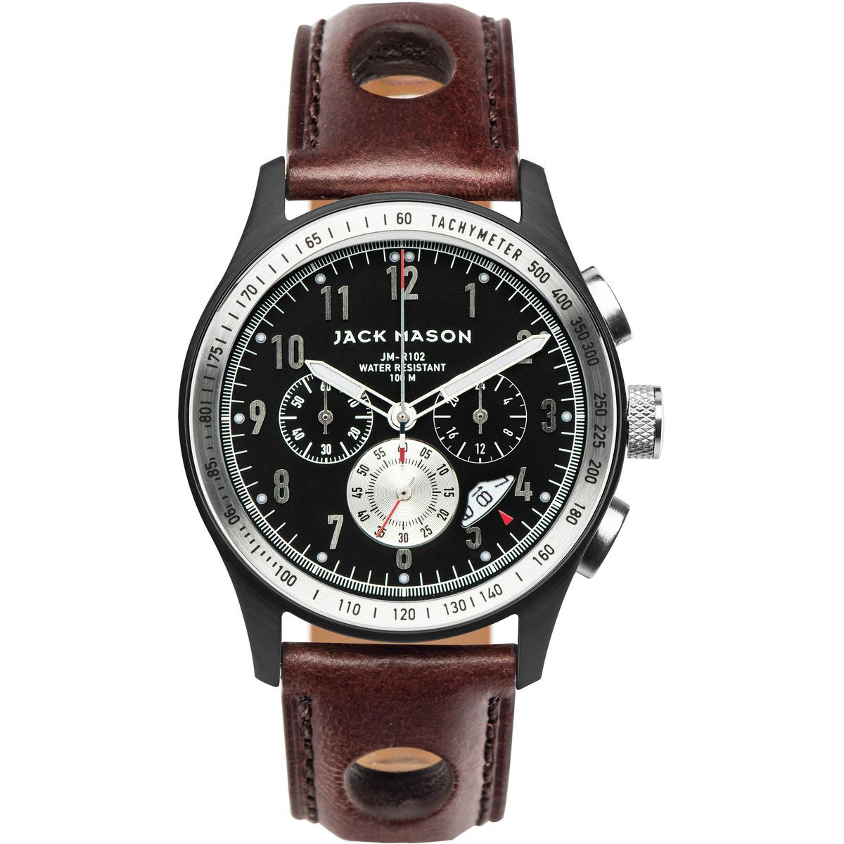 Jack Mason JM-R102 (watch) and Ray Ban clubmaster Jack Mason R102 Racing Collection Stainless Steel Leather  main image 2