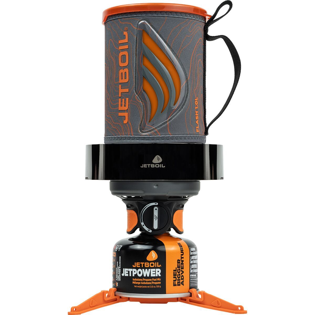 Image of Jetboil Flash 1.0L Fast Boil Backpacking Stove System + Windscreen Topo, One Size