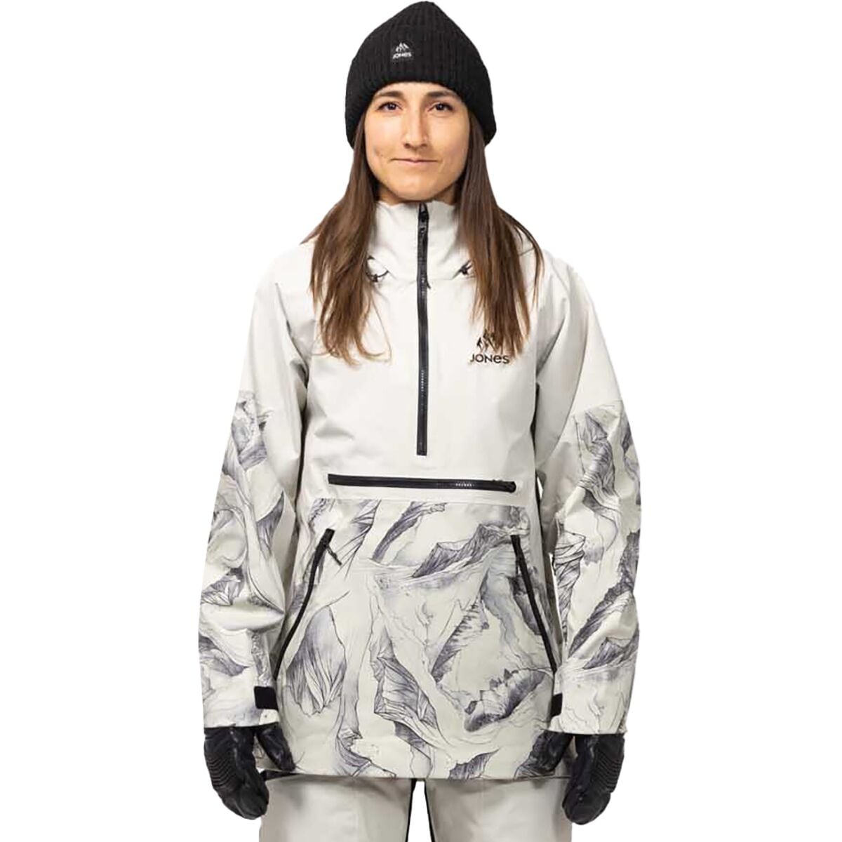 Pre-owned Jones Snowboards Mtn Surf Recycled Anorak - Women's In Glacier Allover