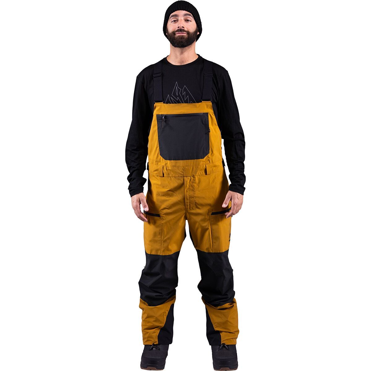 Image of Jones Snowboards MTN Surf Recycled Bib - Men's Sierra Brown, S