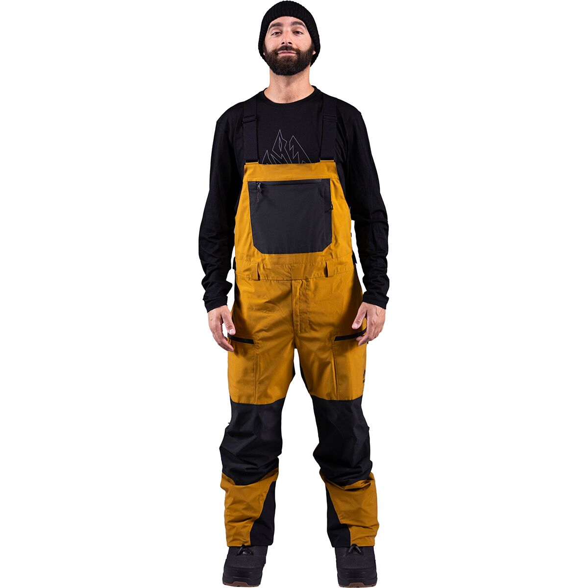 Image of Jones Snowboards MTN Surf Recycled Bib - Men's Sierra Brown, XL