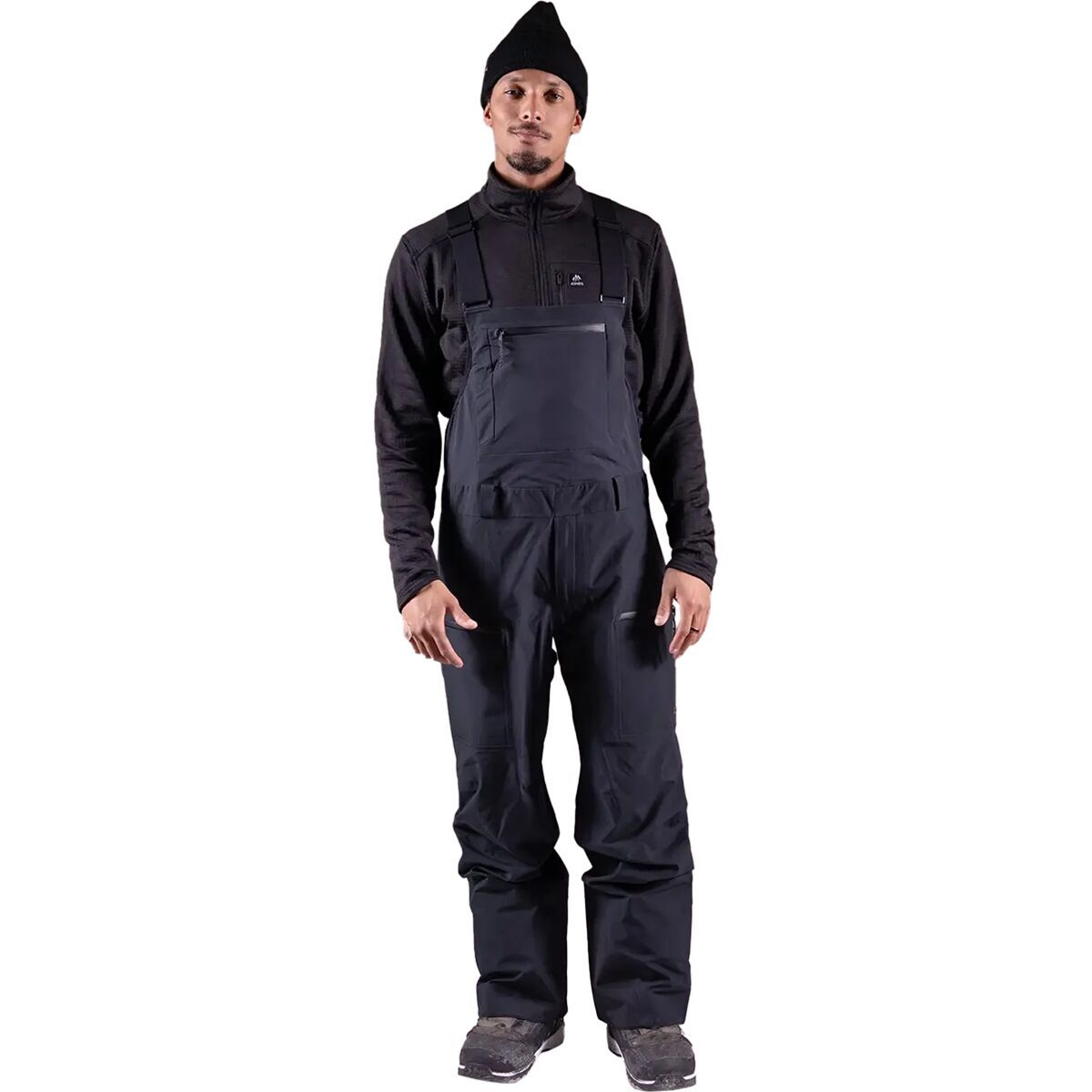 Image of Jones Snowboards Shralpinist Stretch Recycled Bib Pant - Men's Stealth Black, M