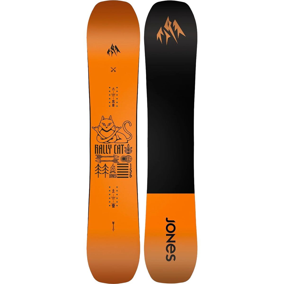 Image of Jones Snowboards Rally Cat Snowboard - 2025 Black, 154cm
