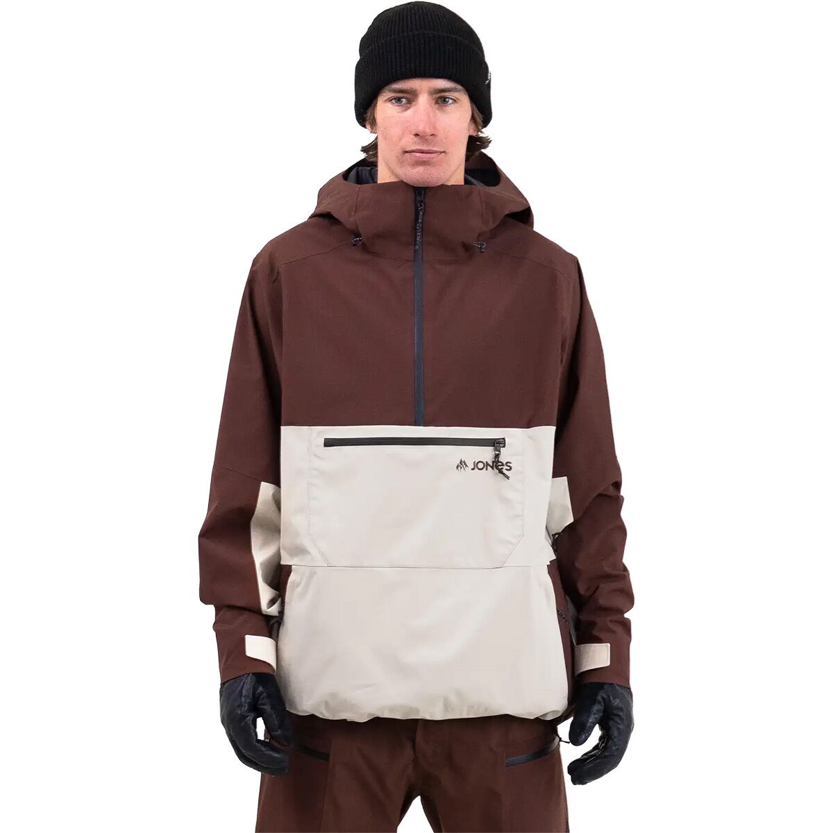 Image of Jones Snowboards Mtn Surf Recycled Anorak - Men's Coffee Brown, S