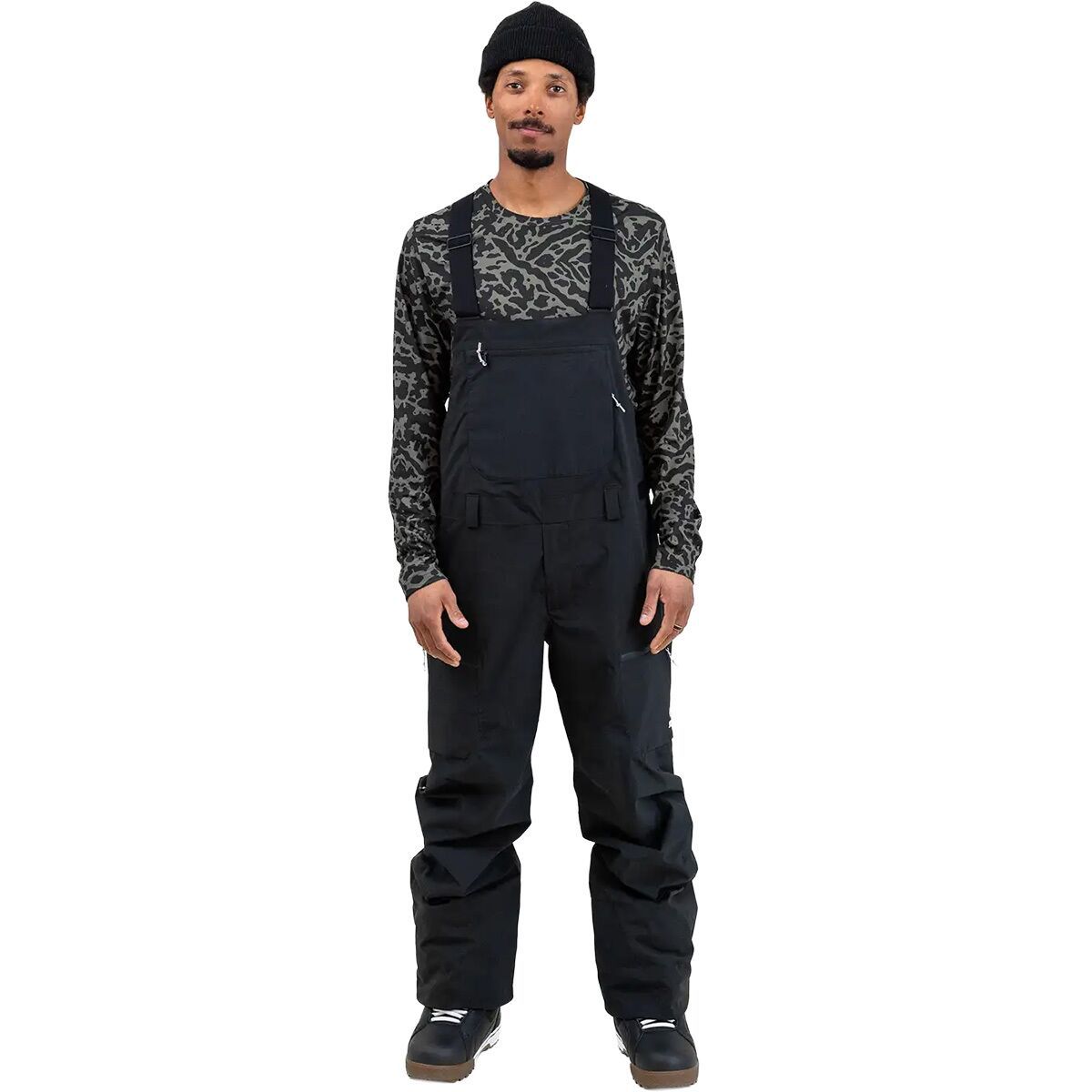 Image of Jones Snowboards Mtn Surf Recycled Bib Pant - Men's Stealth Black, M