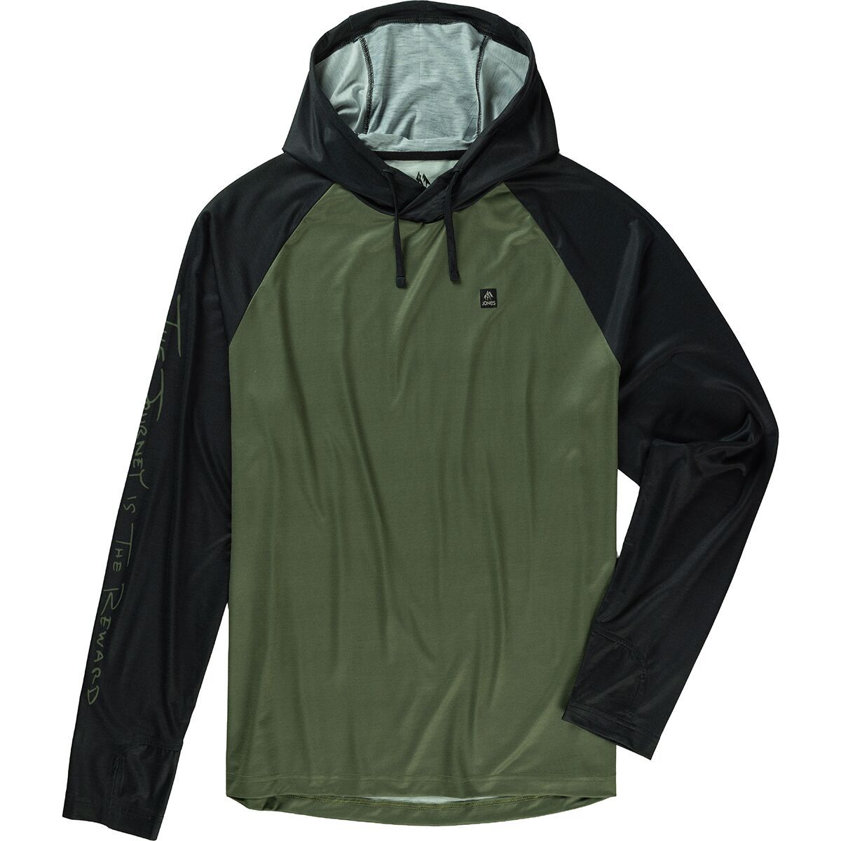 Image of Jones Snowboards Shasta Rama Recycled Hoodie - Men's Moss Green, M