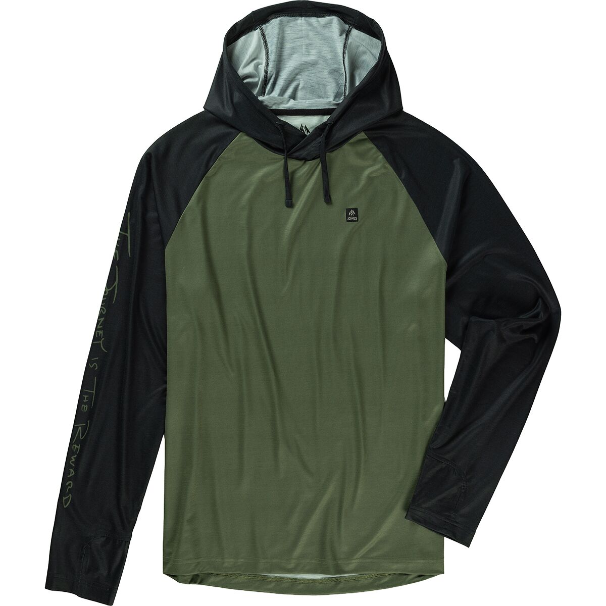 Image of Jones Snowboards Shasta Rama Recycled Hoodie - Men's Moss Green, M