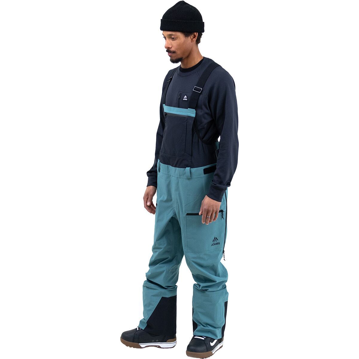 Image of Jones Snowboards Shralpinist Stretch Recycled Bib Pant - Men's Atlantic Blue, XL
