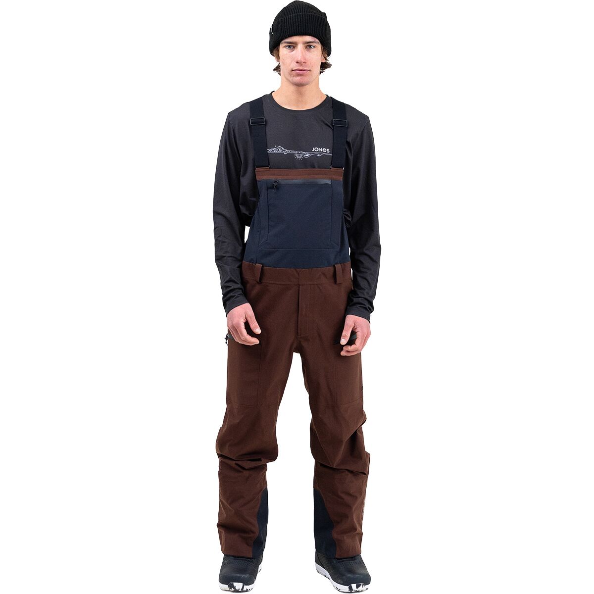 Jones Snowboards Jones Snowboards Shralpinist Stretch Recycled Bib Pant - Men's Coffee Brown, L
