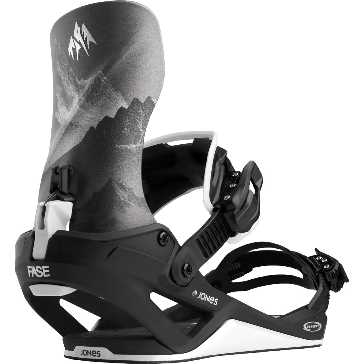 Image of Jones Snowboards Mercury FASE Snowboard Binding - 2027 MTN Black/Silver, S